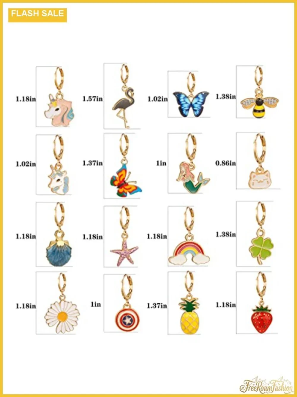Girls Hypoallergenic Huggie Hoop Earrings Set 16 Pairs Leverback Cute Dangle